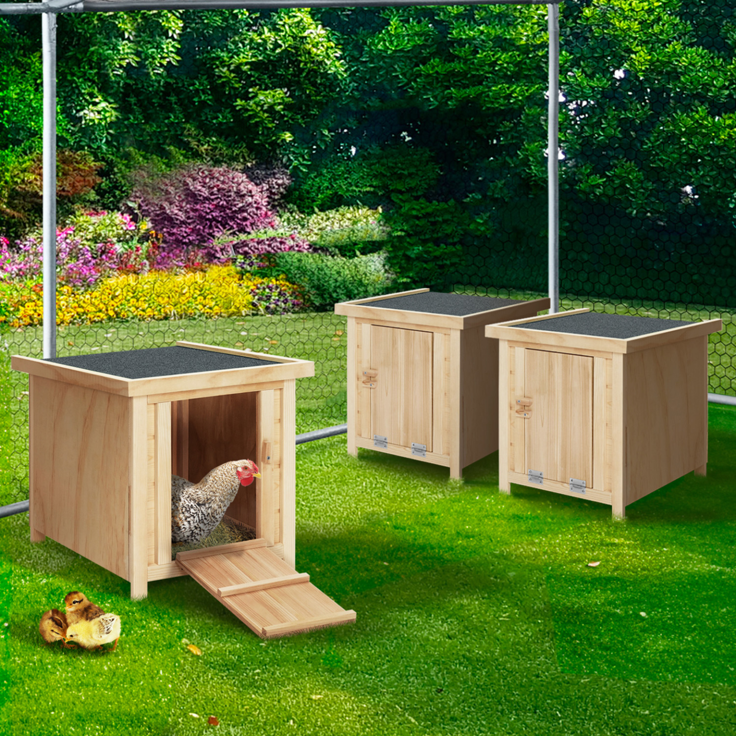 Lot De 10 Nichoirs Pour Poules 30x30 Cm - Fibre De Coco Naturelle, Biodégradable, Facile à Nettoyer