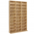 Bibliothèque étagère CD CEYLIA 30 cases avec étagères modulables bois