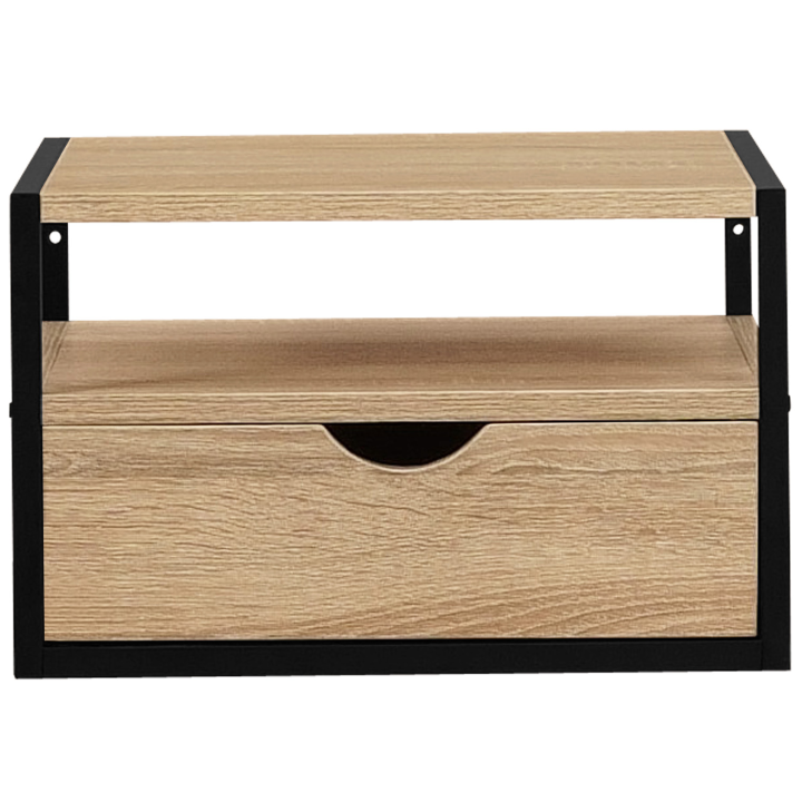 Lot de 2 tables de chevet suspendu DETROIT 1 tiroir + 1 tablette design industriel Lot de 2 tables de chevet suspendu DETROIT 1 tiroir + 1 tablette design industriel