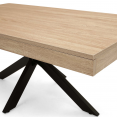 Table basse ALIX 110 cm pied araignée bois et noir