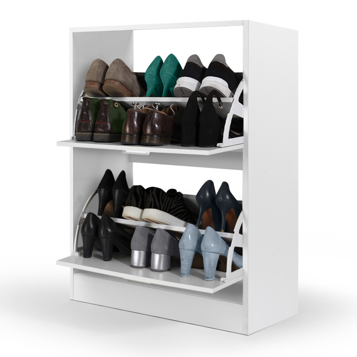 Meuble à chaussures KLARK 2 portes blanc Meuble à chaussures KLARK 2 portes blanc