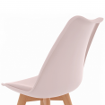 Lot de 4 chaises scandinaves SARA mix color pastel rose, blanc, gris clair, bleu