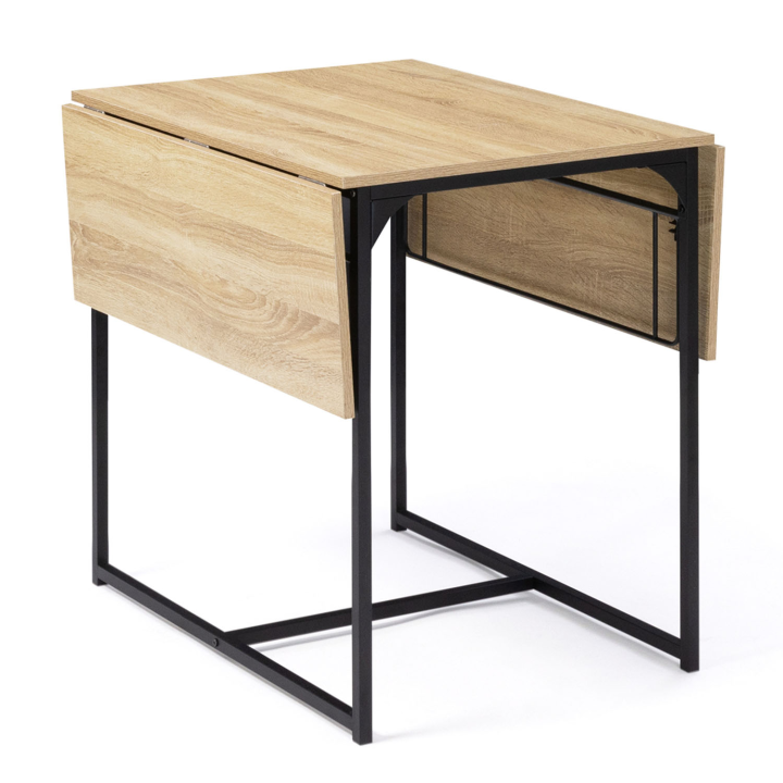 Table à manger extensible rectangle DETROIT 2 à 4 personnes design industriel 60-120 cm Table à manger extensible rectangle DETROIT 2 à 4 personnes design industriel 60-120 cm