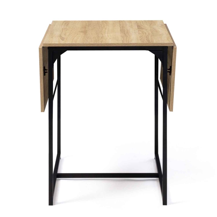 Table à manger extensible rectangle DETROIT 2 à 4 personnes design industriel 60-120 cm Table à manger extensible rectangle DETROIT 2 à 4 personnes design industriel 60-120 cm