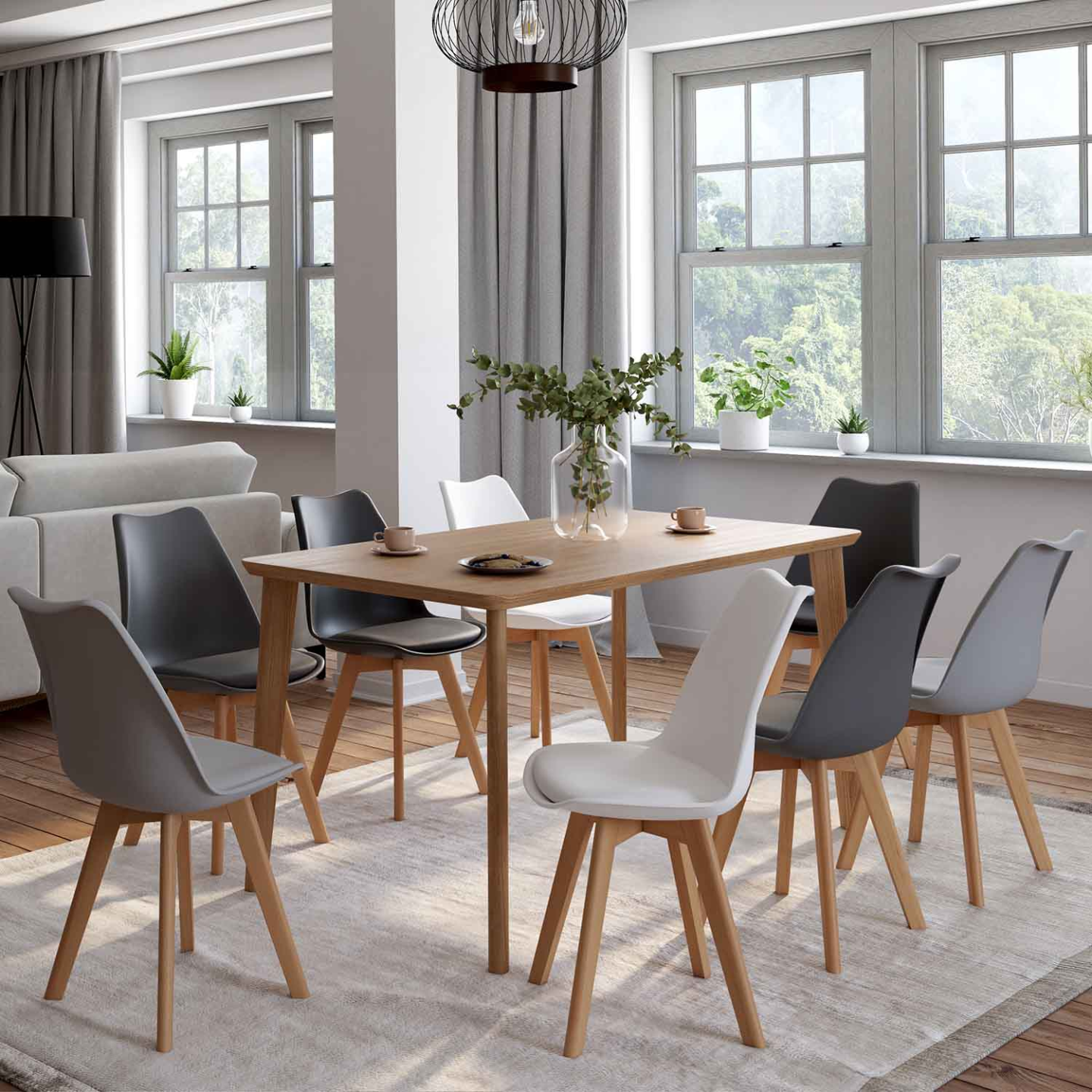 Lot Chaises Scandinaves