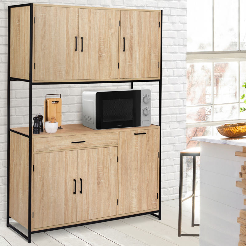 Buffet De Cuisine Shabby Chic Palazzo INT – Bois – 180x84x43 Cm – Vintage