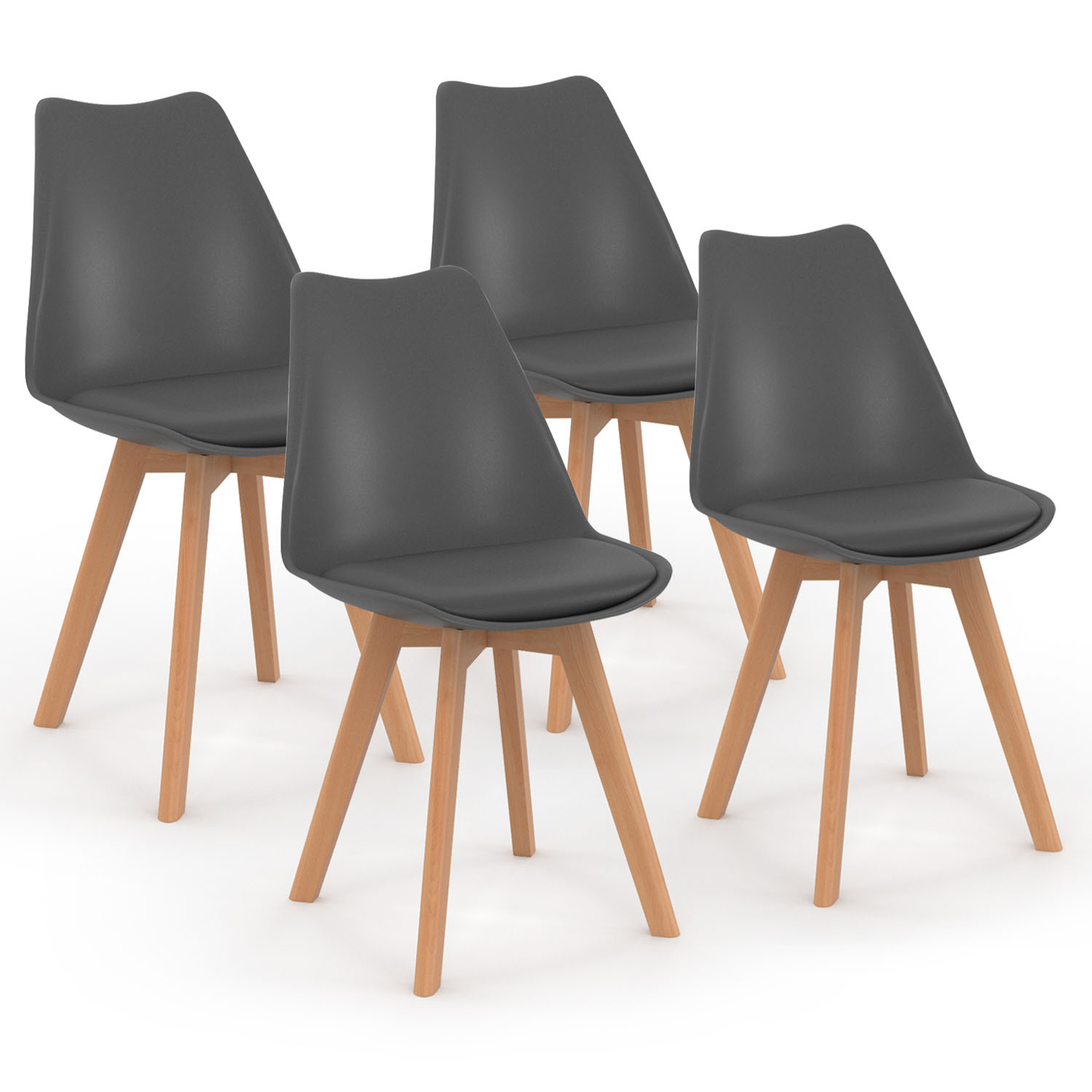 Lot de 4 chaises scandinaves SARA motifs patchworks bleus - IDMARKET - Bois  - Tissu - Bleu - Moderne - Intérieur - Cdiscount Maison