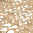 Voile d'ombrage carré design ombrière camouflage 4x4 M sable