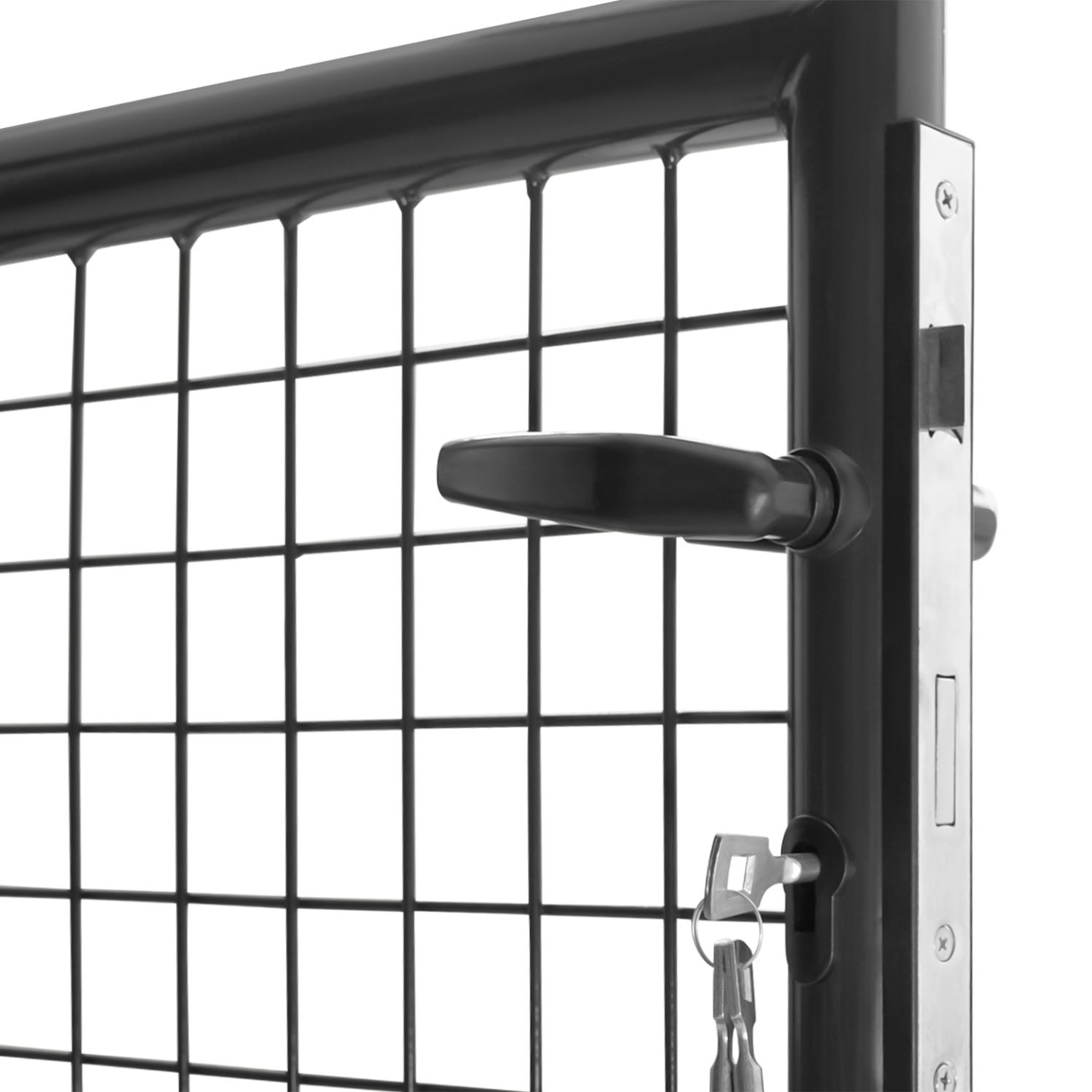 Canditree Portail De Jardin Noir En Acier, Portillon En Métal