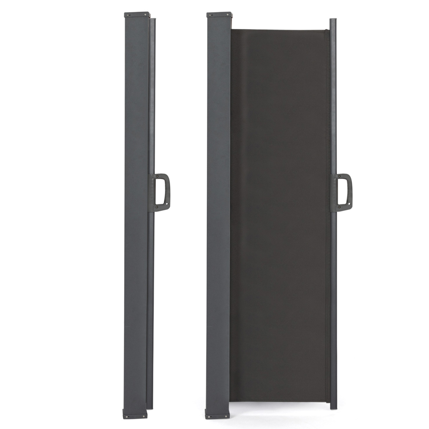 IDMarket Paravent Extérieur Rétractable 160 X 500 Cm Gris Anthracite - Store Latéral Intimité Et Protection Vent