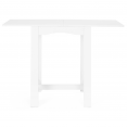 Table haute de bar extensible DONA 2 à 4 personnes blanche 65-130 cm