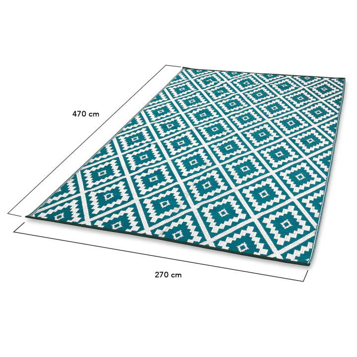 Tapis extérieur BAHAMAS bleu canard 270 x 470 CM Tapis extérieur BAHAMAS bleu canard 270 x 470 CM