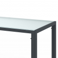 Salon de jardin MADRID table 190 CM et 8 chaises empilables gris anthracite plateau clair