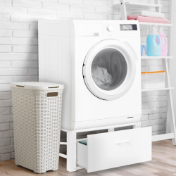 15758 - Wasmachinestandaard met verhogingshouder | ID Market Socle pour machine à laver avec tiroir