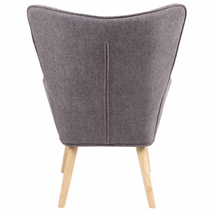 Fauteuil scandinave IVAR en tissu patchwork noir, gris et blanc Fauteuil scandinave IVAR en tissu patchwork noir, gris et blanc