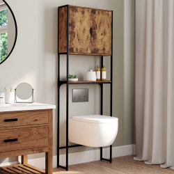 15977 - WC-Oberschrank mit Regal und Schrank Meuble étagère dessus WC placard DAYTON design industriel avec étagère