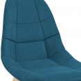 Lot de 6 chaises scandinaves GABY mix color beige, gris clair, bleu canard x2, gris foncé x2 en tissu