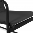 Salon de jardin bas MALAGA 6 places avec canapé, fauteuils et table noir et bois