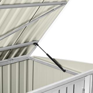 Abri De Jardin Métal Anthracite 210x105x130cm - Verrouillable, Pour Vélos, Outils, Poubelles
