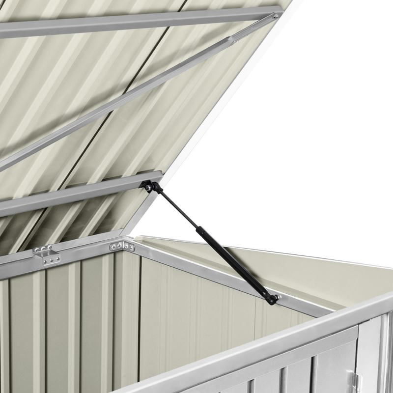 IDMarket Coffre De Rangement Métal Verrouillable Gri Clair Pour Jardin 350l 120x62 5x63 Cm 1120270968