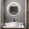Miroir rond LED système anti-buée pour salle de bain diamètre 60 cm