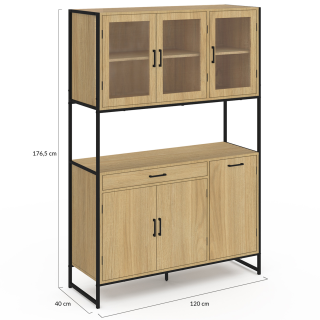 Etagère verticale bois métal MELBOURNE | Etagères murales | Pier Import