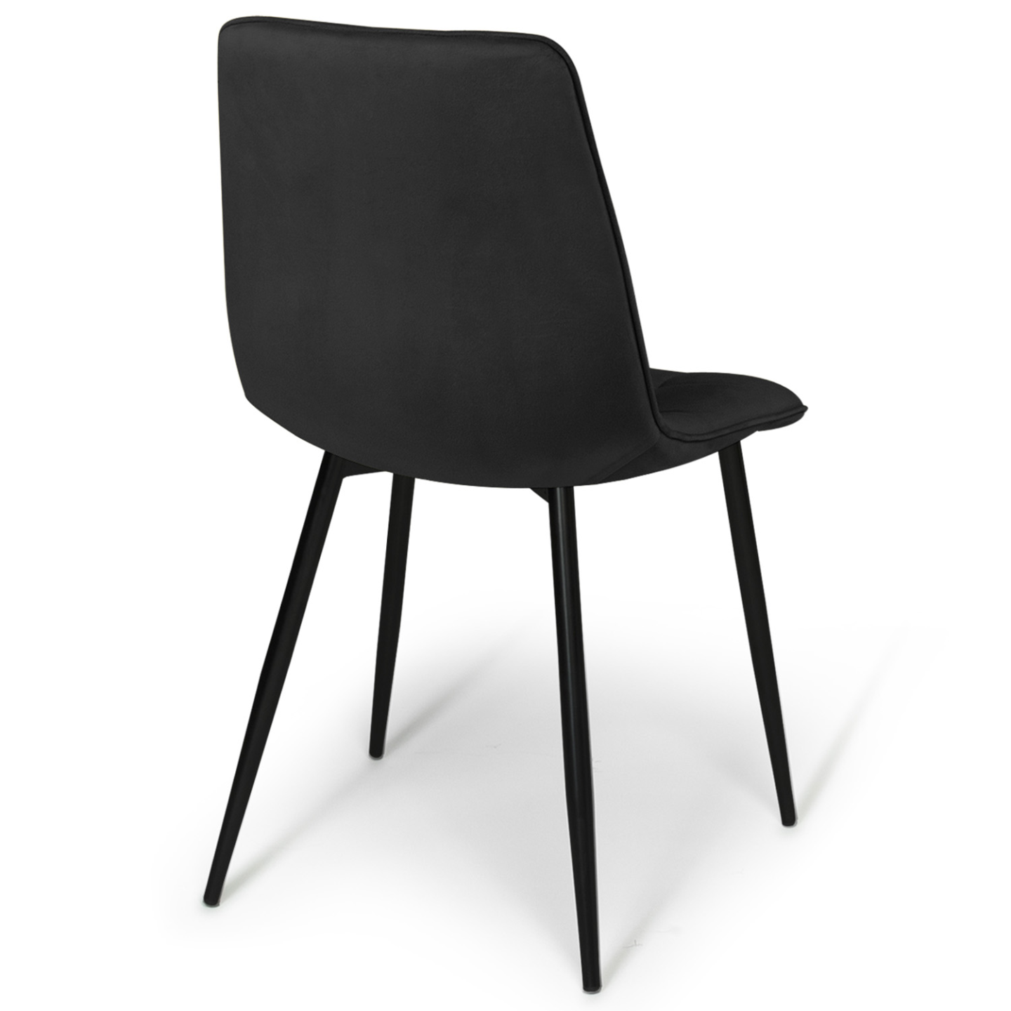 Set De 2 Sillas De Diseño De Tela Efecto Borreguillo Color Crudo Y Metal Negro Rosalie 52661