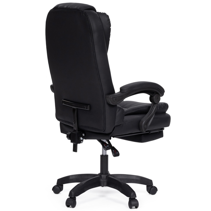 Fauteuil de gaming bureau JIM, avec assise rembourrée grand confort et repose-pied noir Fauteuil de gaming bureau JIM, avec assise rembourrée grand confort et repose-pied noir