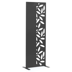 16027 - Semi-opengewerkt grijs decoratief paneel voor buiten Panneau décoratif universel 150 x 50 cm MEDELLIN gris semi ajouré sur le côté