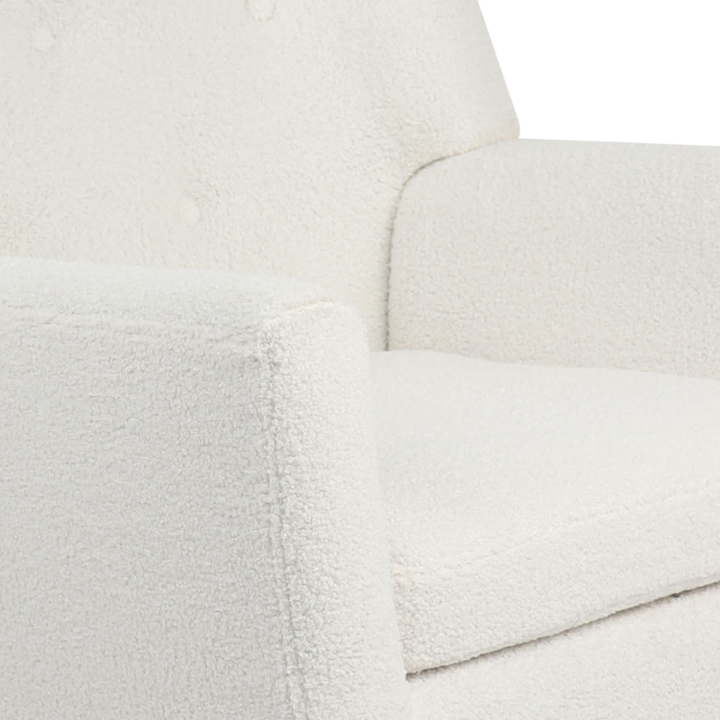 Fauteuil scandinave LIV en tissu bouclette blanc Fauteuil scandinave LIV en tissu bouclette blanc