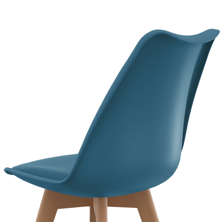 Lot de 6 chaises scandinaves SARA bleu canard pour salle à manger Lot de 6 chaises scandinaves SARA bleu canard pour salle à manger