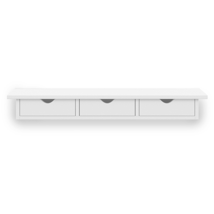 Etagère murale console d'entrée LISE 3 tiroirs blanche Etagère murale console d'entrée LISE 3 tiroirs blanche