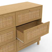 Idmarket CONSOLE HANAE 1 TIROIR CANNAGE - Console - Rue Du Commerce