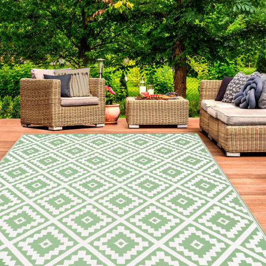 Alfombra exterior Bahamas verde salvia 180 x 280 cm