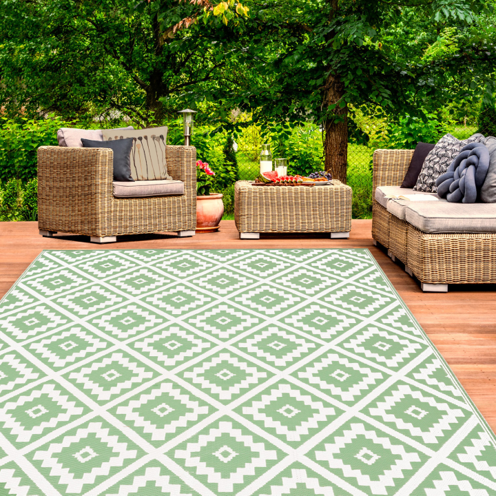 Tapis extérieur BAHAMAS vert sauge 180 x 280 CM Tapis extérieur BAHAMAS vert sauge 180 x 280 CM