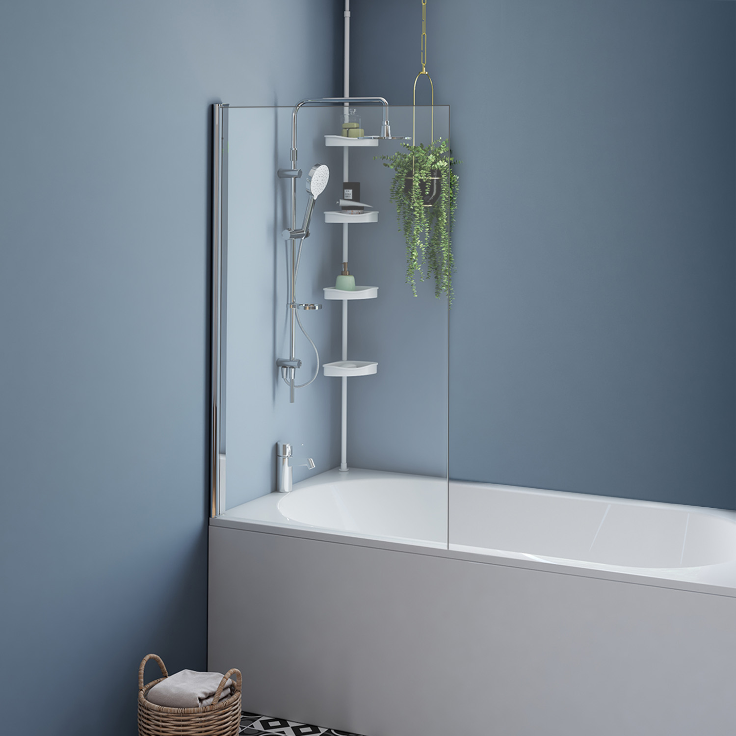 Paroi de baignoire pivotante 1 volet 70x120 cm