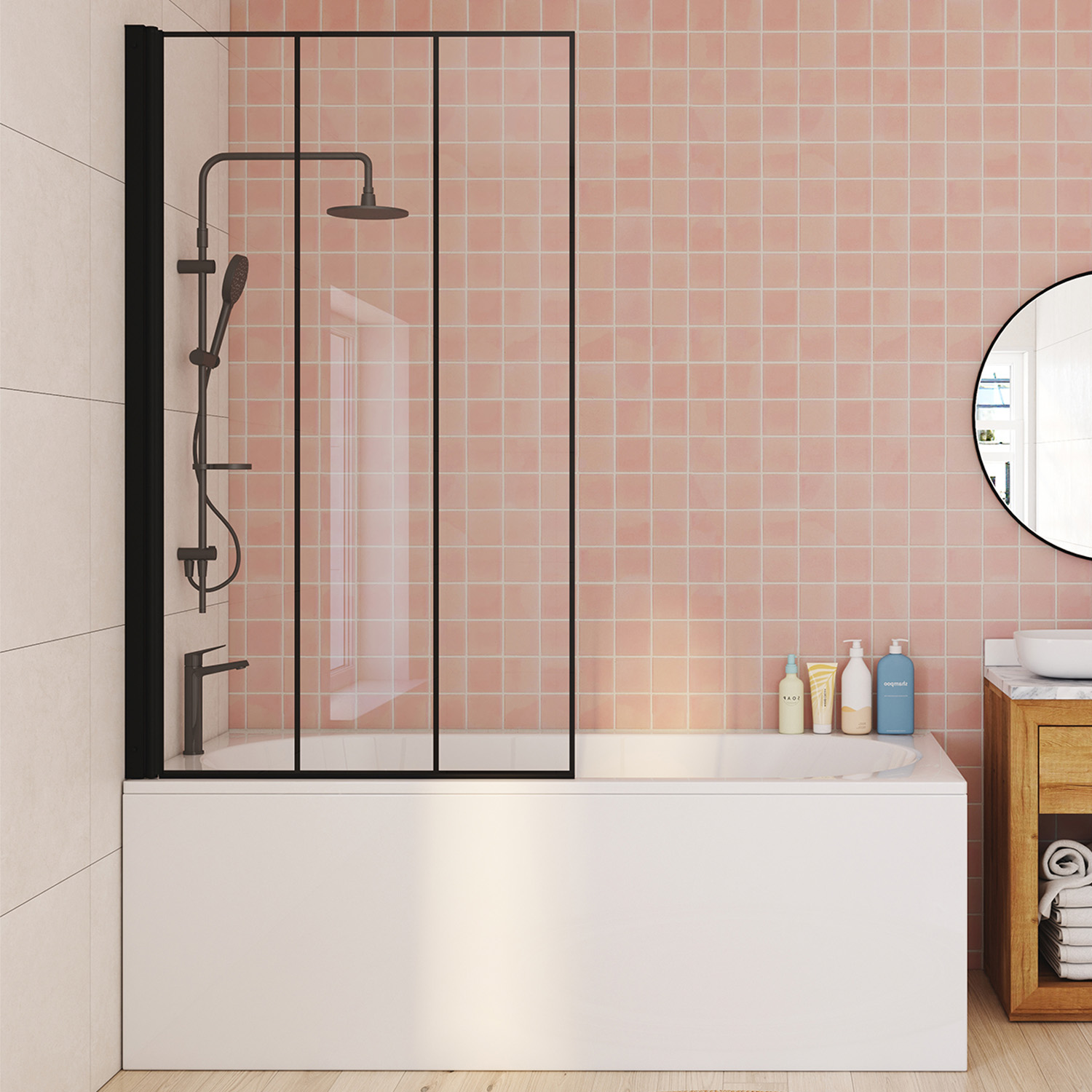 Pare baignoire 1 volet 80x140cm