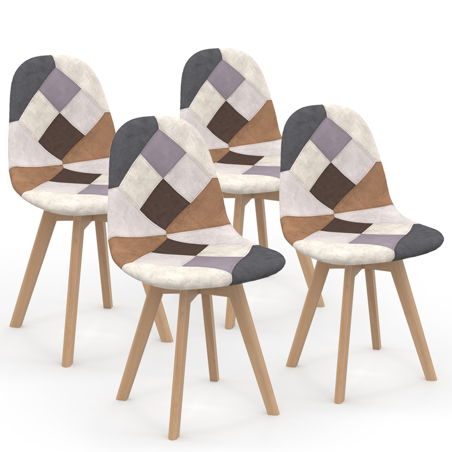 Sgabelli Cucina Velluto Set Sgabelli Da Bar SARA Patchwork