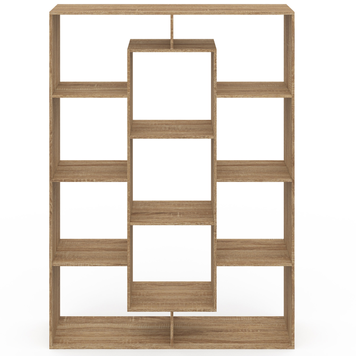 Etagère bibliothèque COLETTE avec 11 compartiments effet bois H.143 cm Etagère bibliothèque COLETTE avec 11 compartiments effet bois H.143 cm