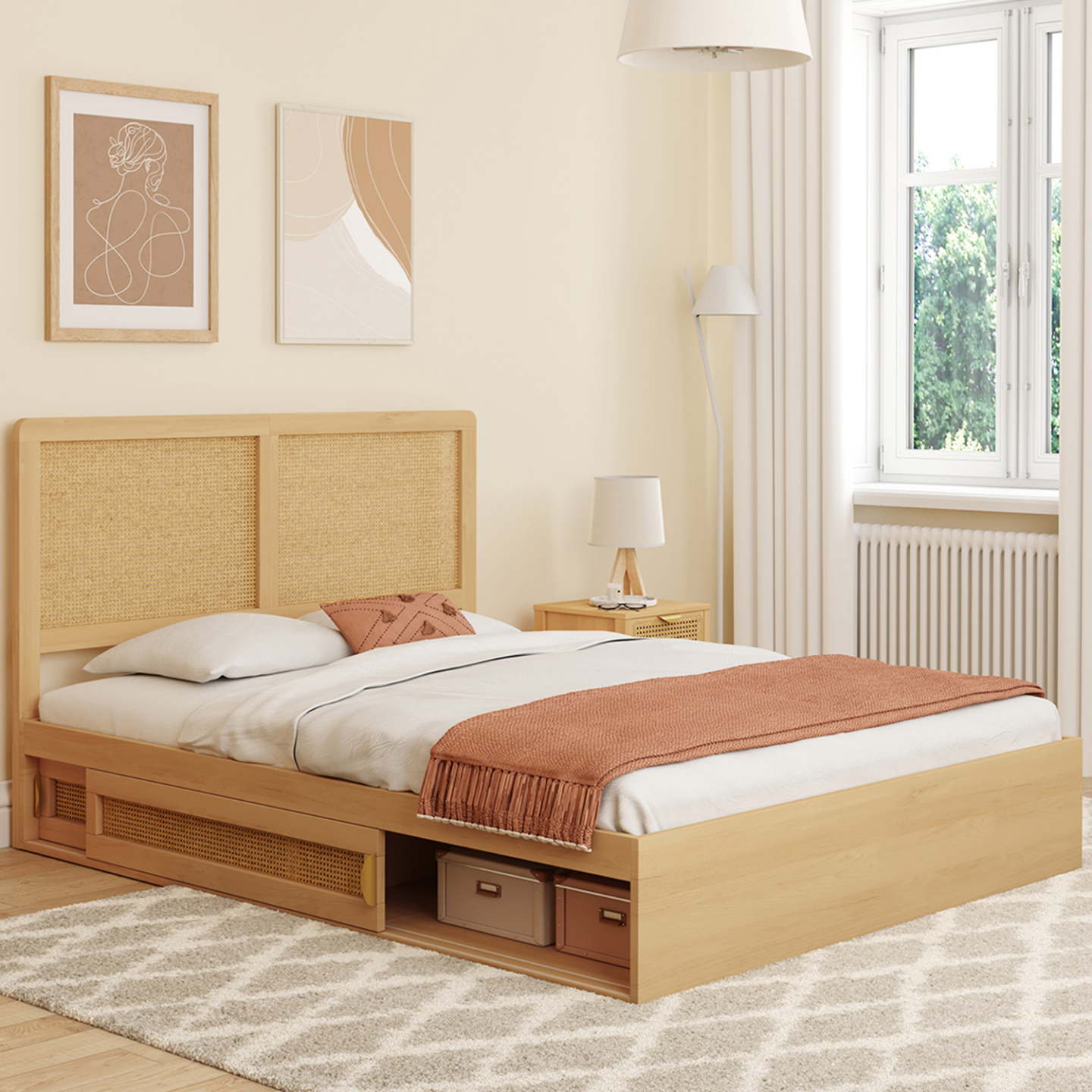 Lit 1 Personne IKEA Blanc + Sommier - 90x200 Cm - Occasion (tiroirs Et Tête De Lit Non Inclus)