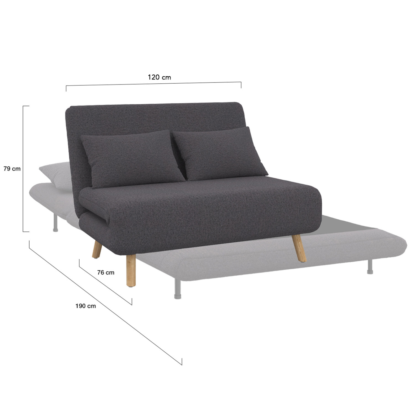 Canapé BZ 3 places - 140 x 190 cm