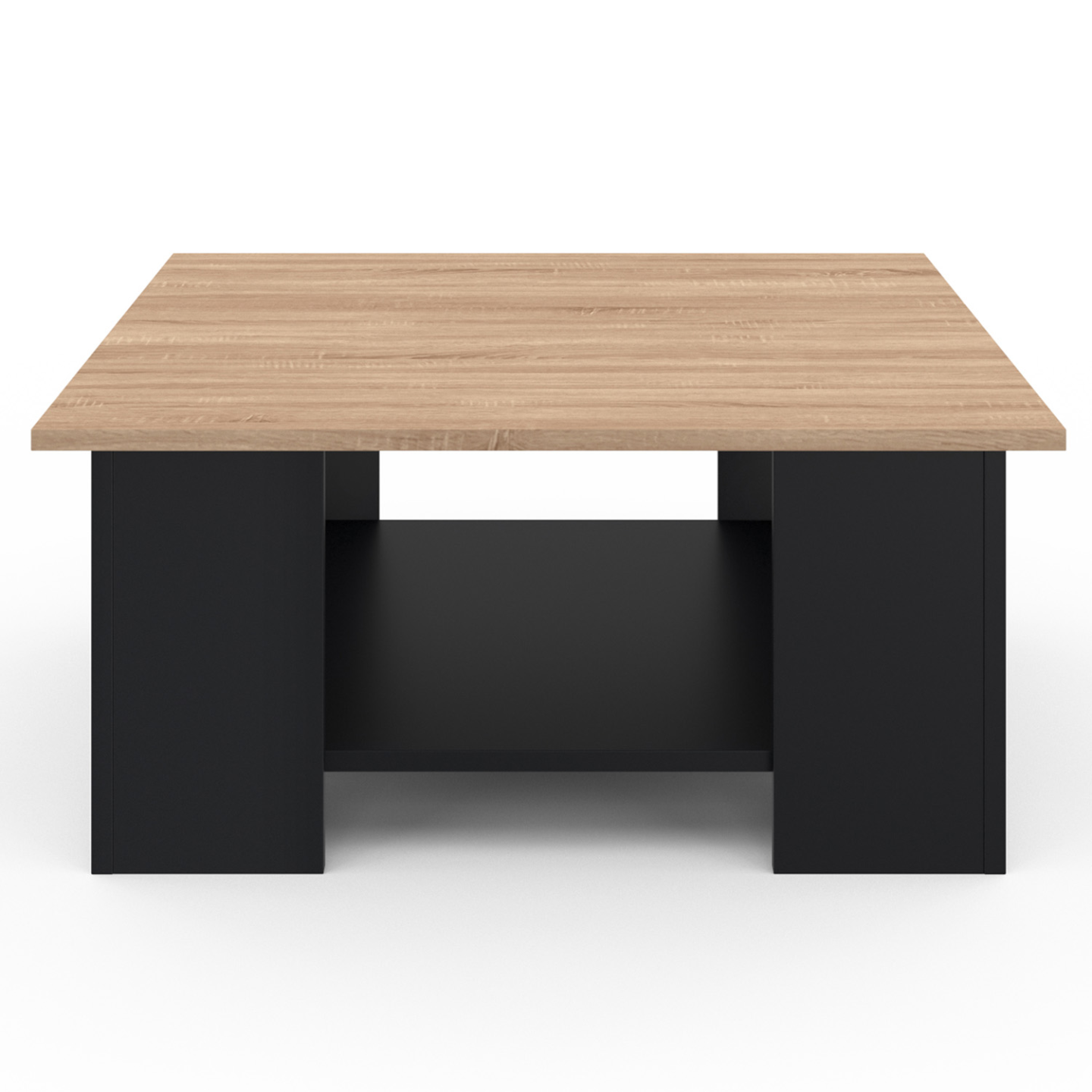 Mesa/Bandeja Illusion COVO - Acero Inoxidable Negro, 60x44 Cm, Diseño Brillante/Mate, Patas Ligeras