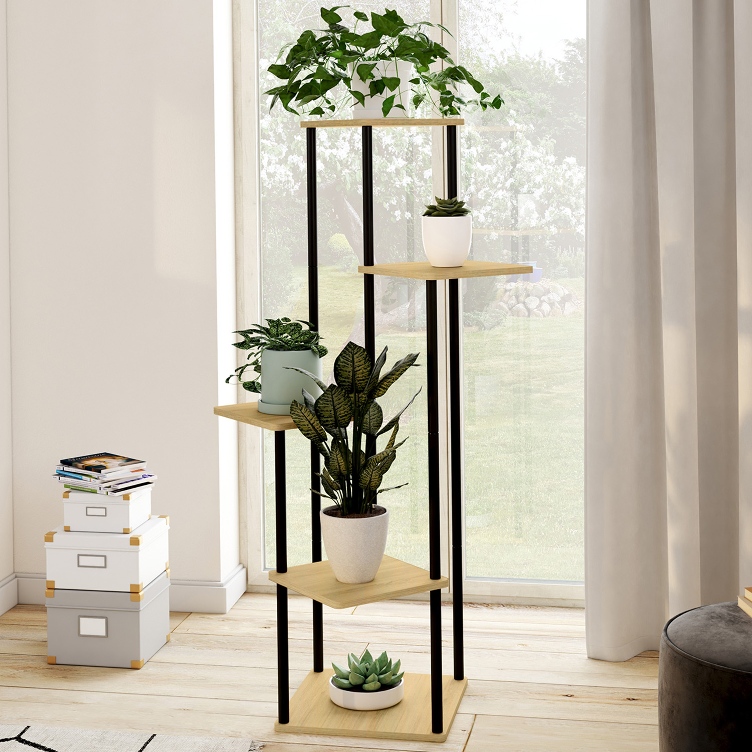 Etagère porte plante design industriel