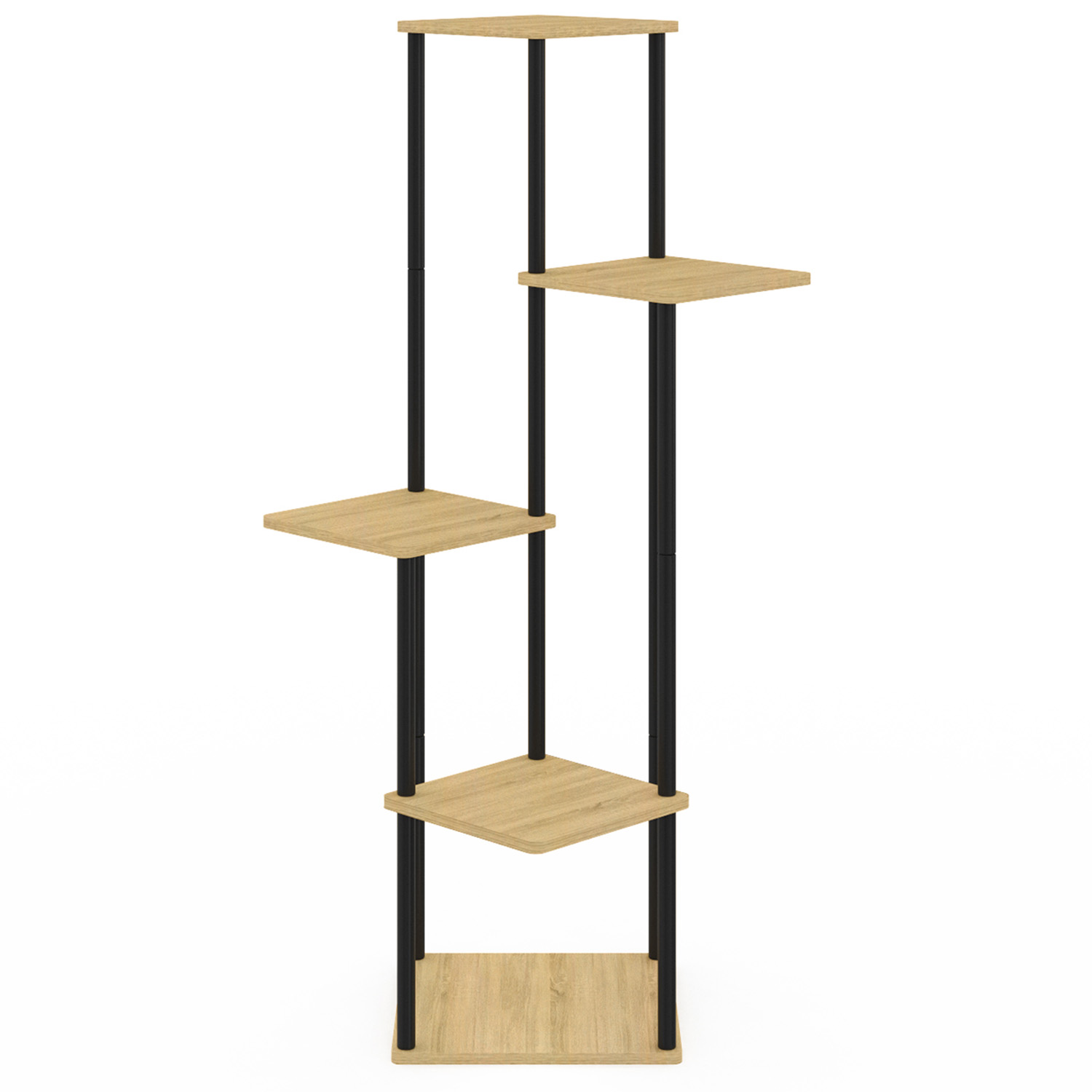 Etagère à fleurs 5 niveaux - 4 roulettes, 2 freins - acier époxy noir Etagère à fleurs 5 niveaux - 4 roulettes, 2 freins - acier époxy noir