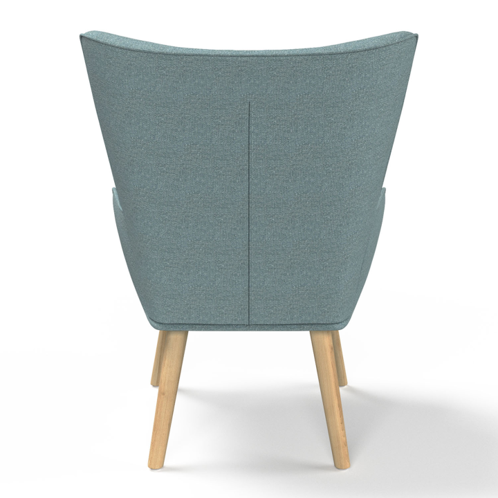 Fauteuil scandinave IVAR en tissu vert eucalyptus Fauteuil scandinave IVAR en tissu vert eucalyptus
