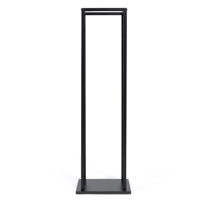 Range bûche vertical acier noir motif arbre H.112 cm Range bûche vertical acier noir motif arbre H.112 cm