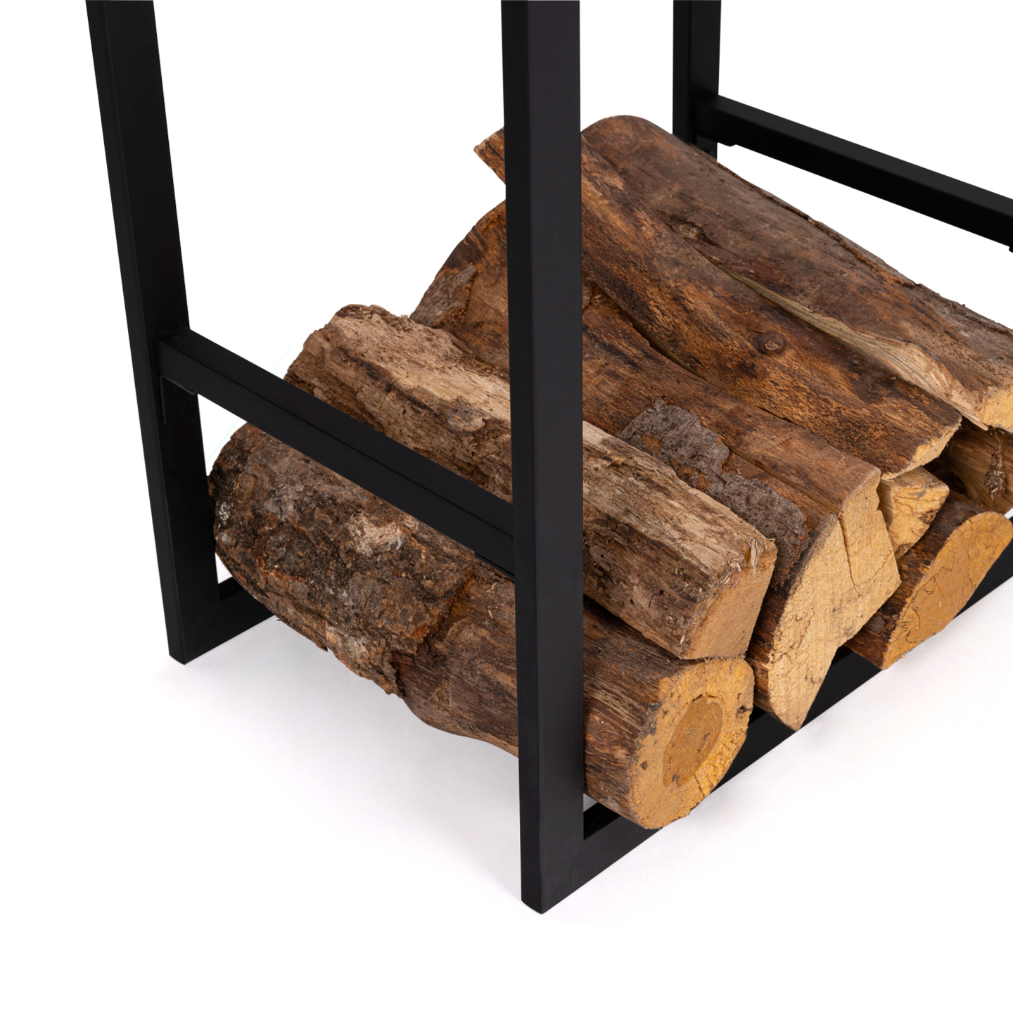 Porte Bûches En Acier Noir Avec Gaine De Protection - Chauffage