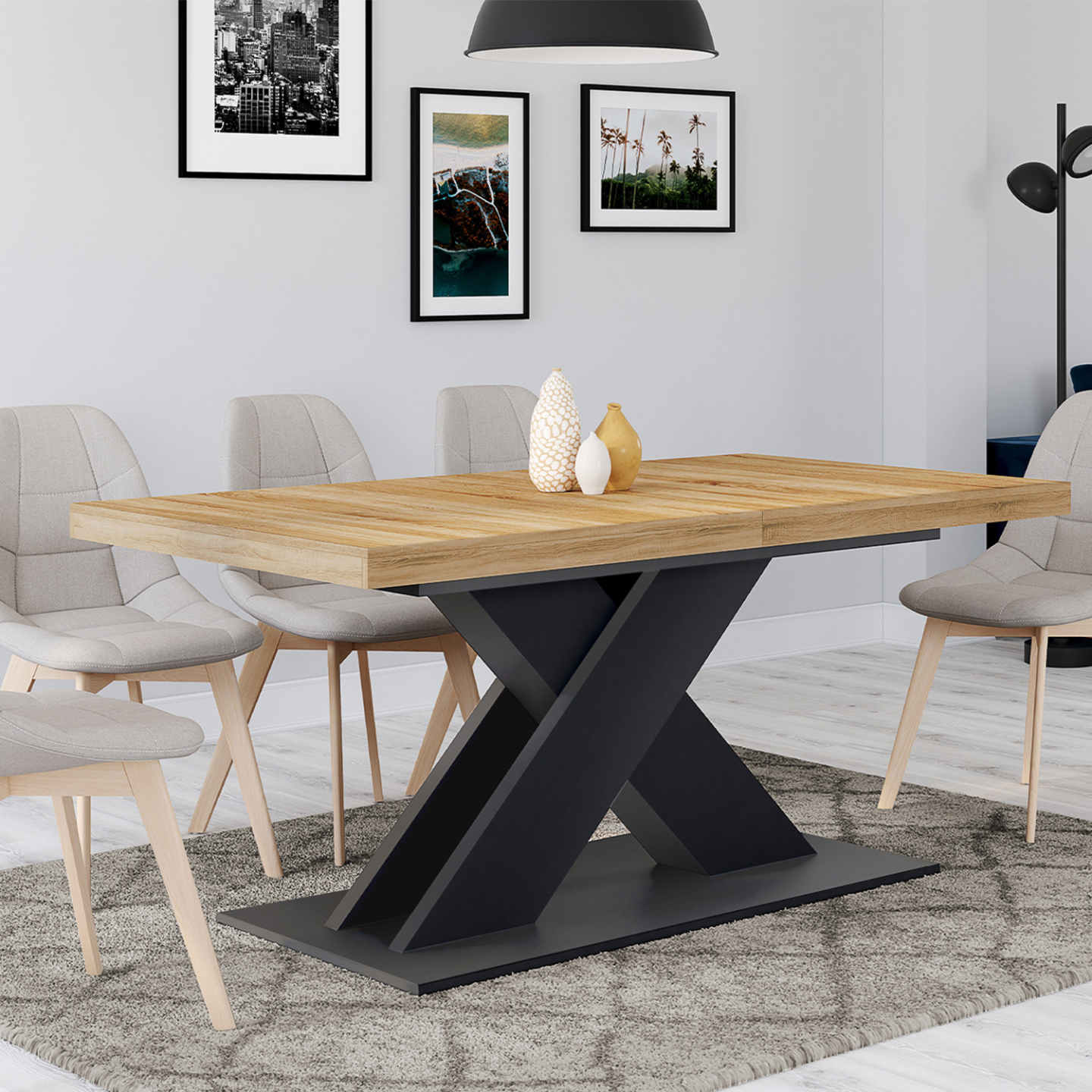 Table extensible de salle à manger