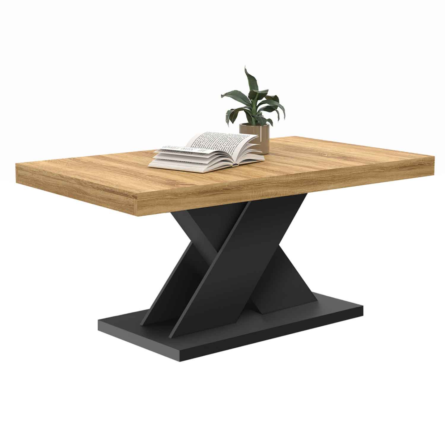 table-basse-avec-plateau-bois-et-pied-x-noir-alicia-idmarket-france