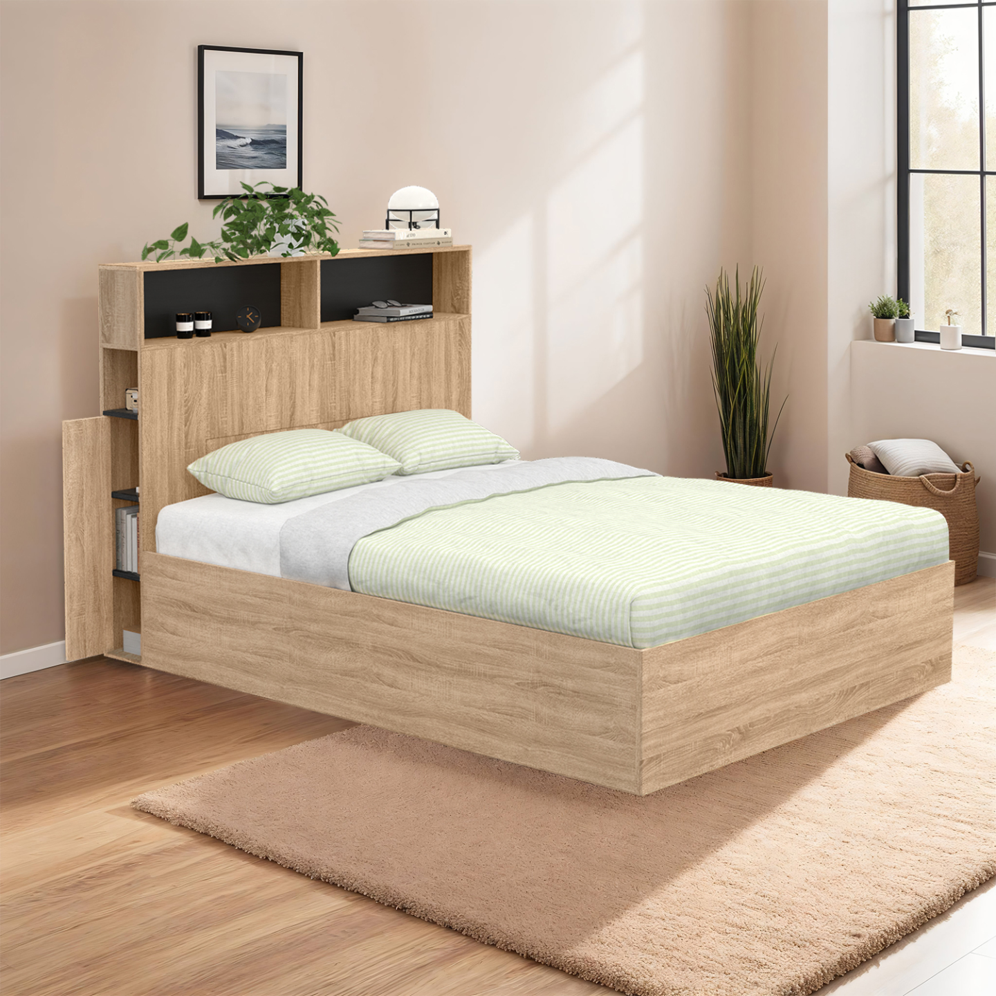 Lit Coffre 140x190 Avec Tete De Lit